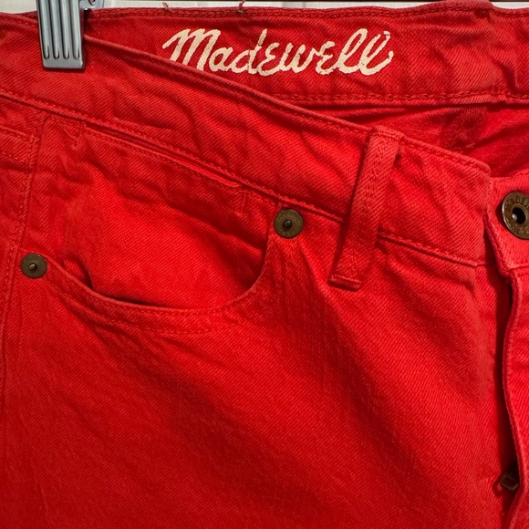 Madewell Bright Red Denim Skinny Jeans - Picture 3 of 6